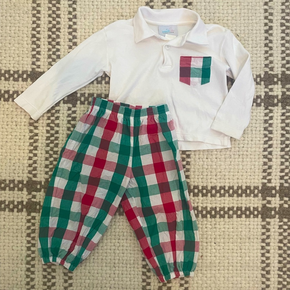 James and Lottie matching pants set. Size 12 months.